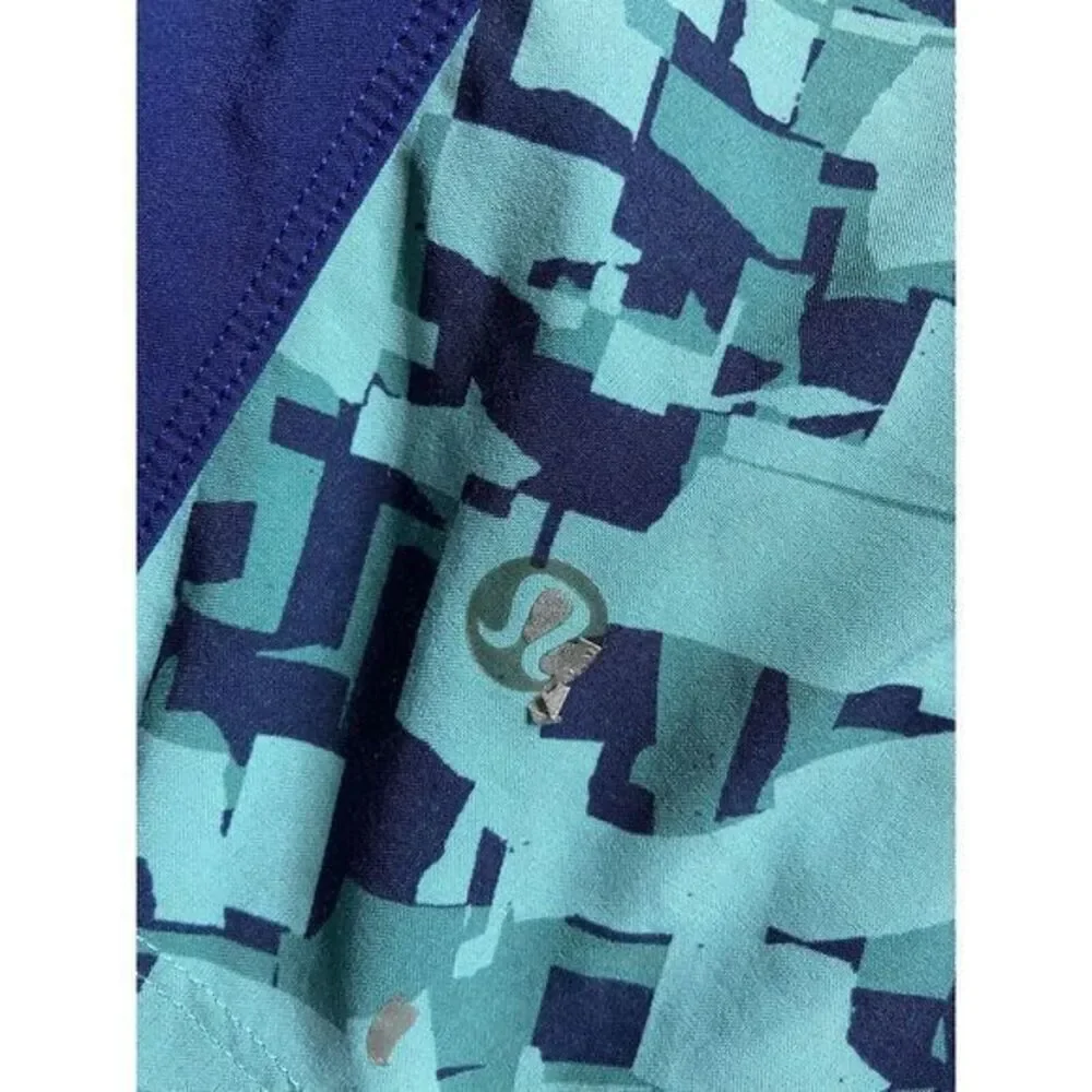 Lululemon THE Short Mens Large‎ Blue Digital Camo Active Workout Athleisure Gym